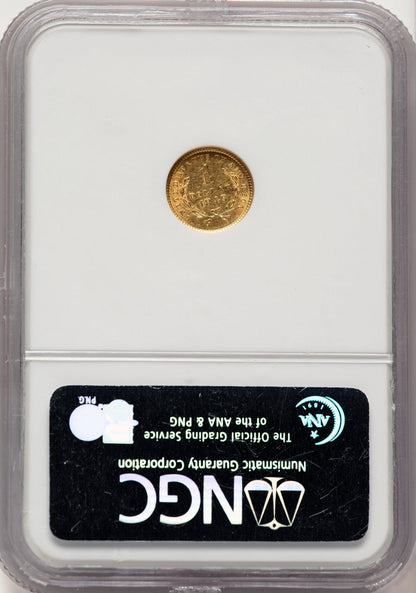 1849 G$1 Gold Dollar NGC MS61