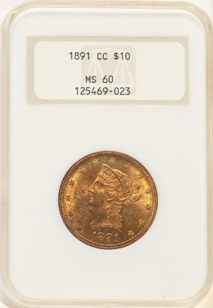 1891-CC $10 Liberty Eagle NGC MS60