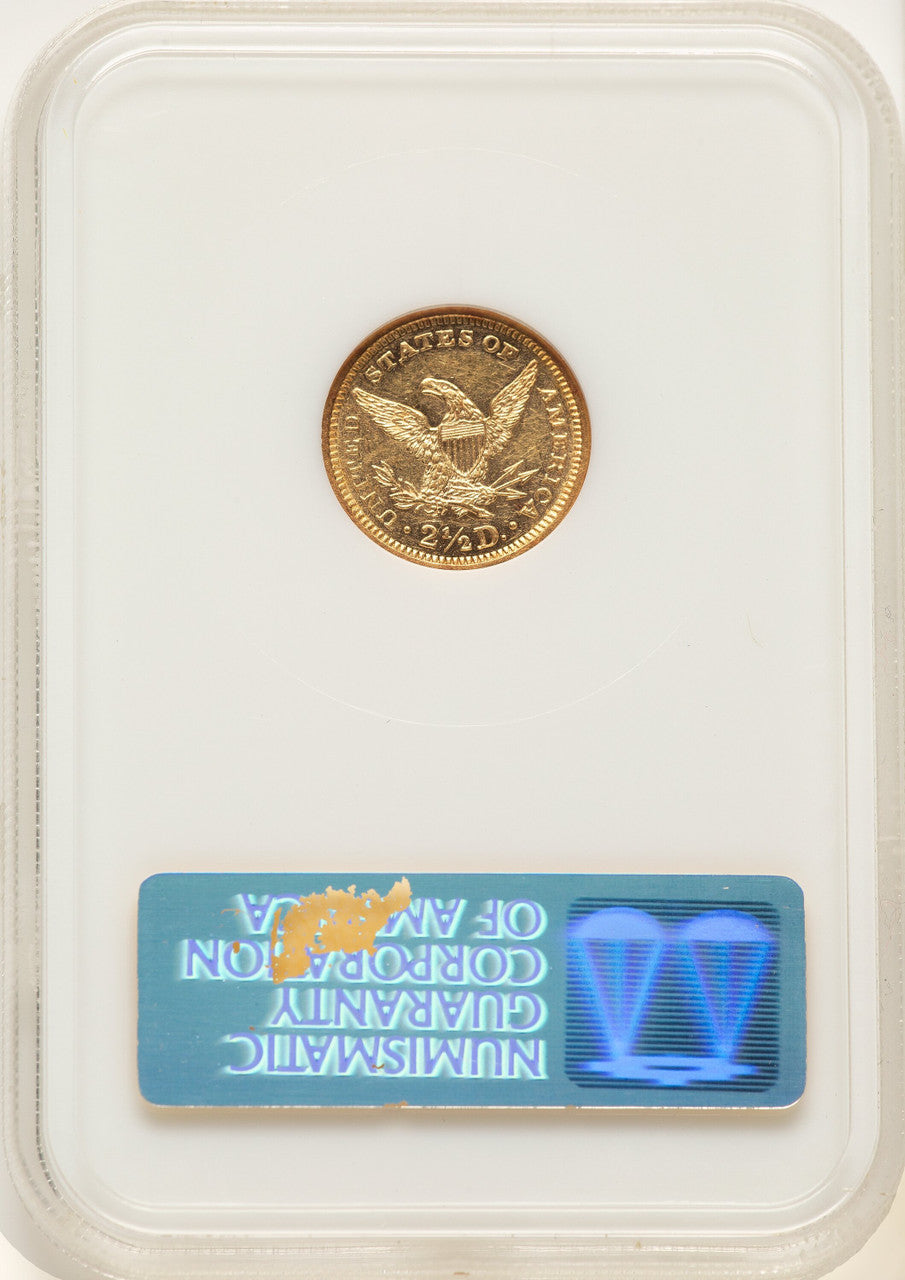 1877 $2.50 Liberty Quarter Eagle NGC MS60