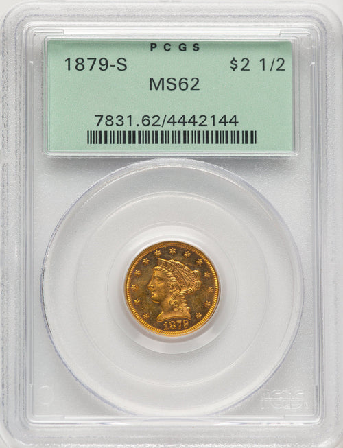 1879-S $2.50 Liberty Quarter Eagle PCGS MS62