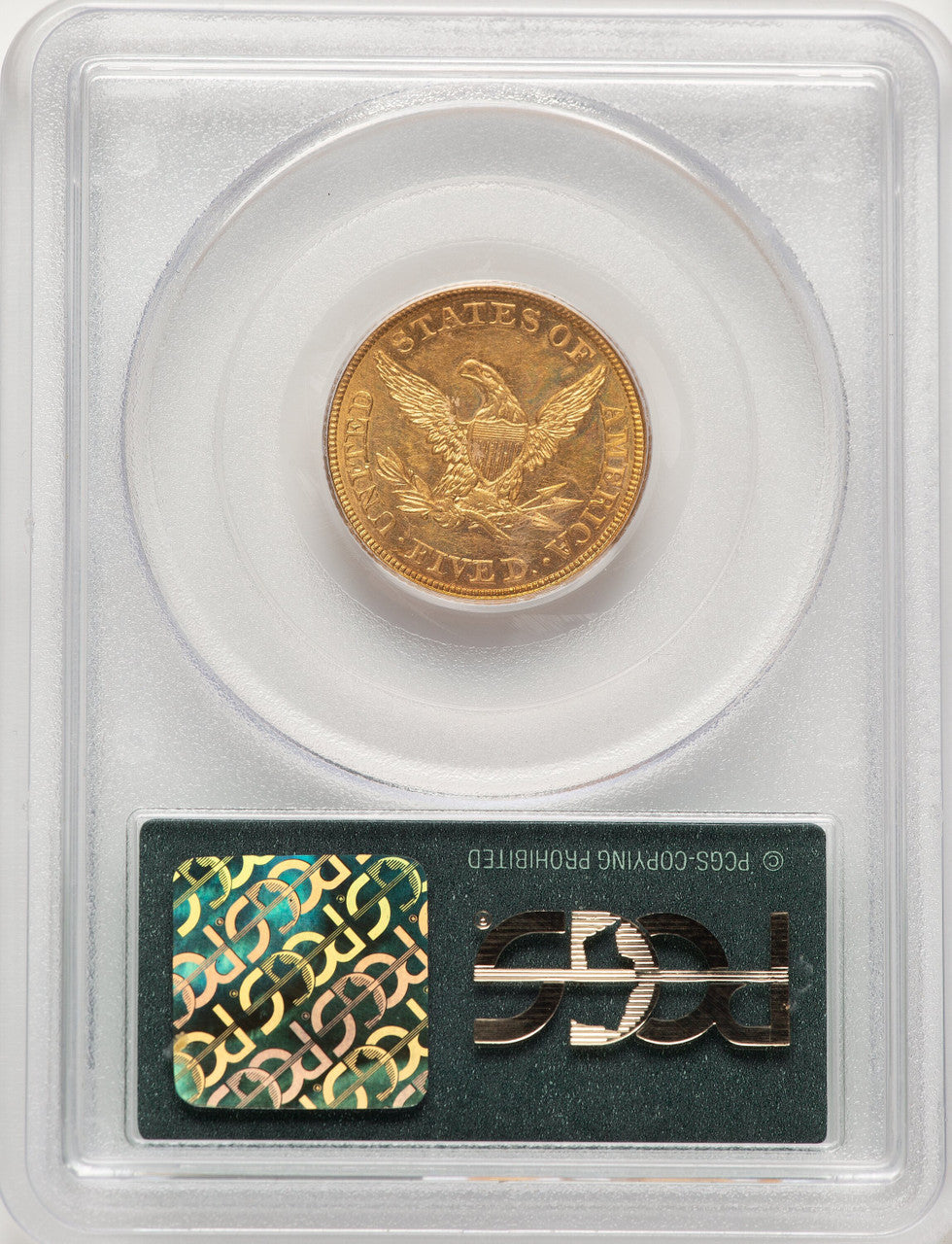 1858 $5 Liberty Half Eagle PCGS AU58