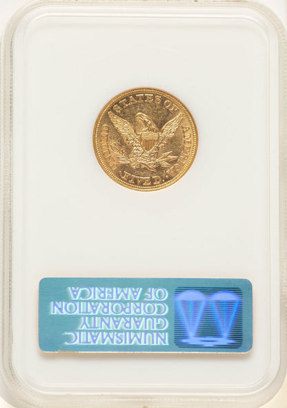1860 $5 Liberty Half Eagle NGC MS60