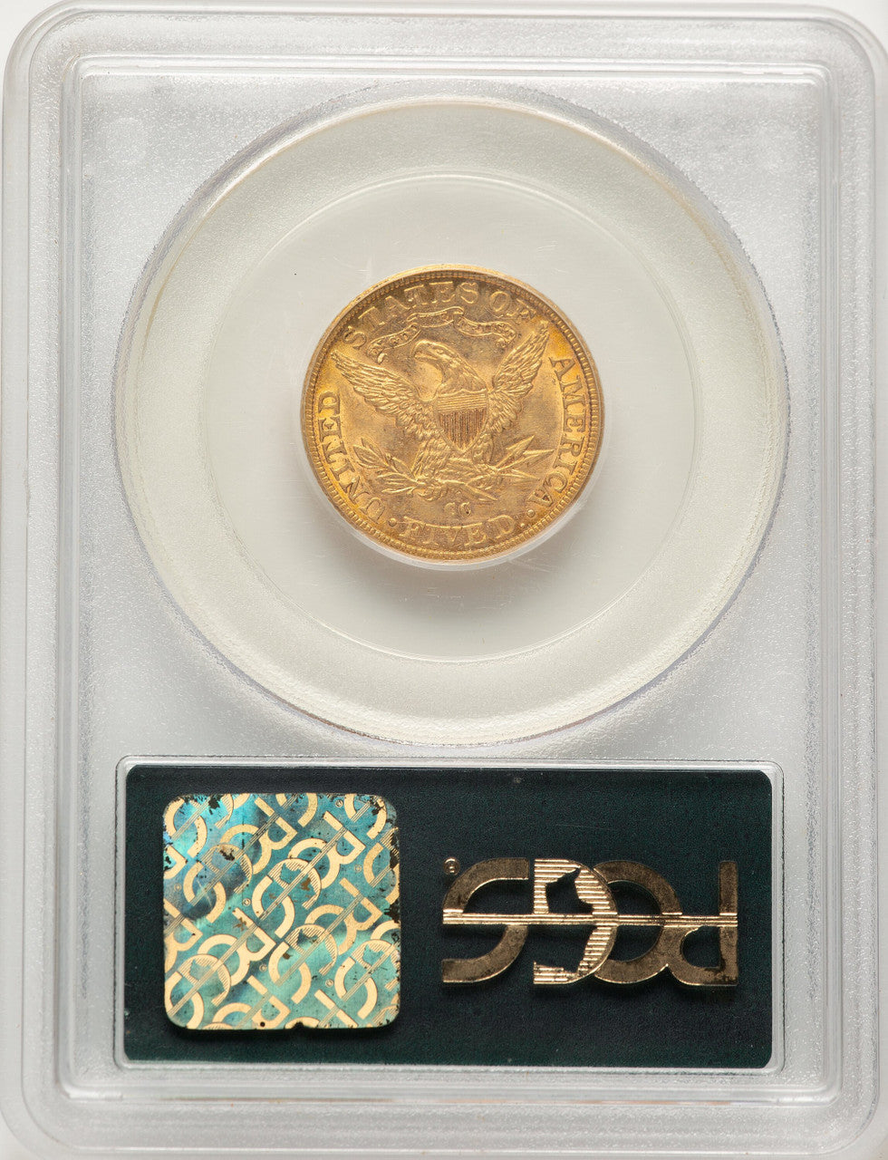 1891-CC $5 Liberty Half Eagle PCGS AU55