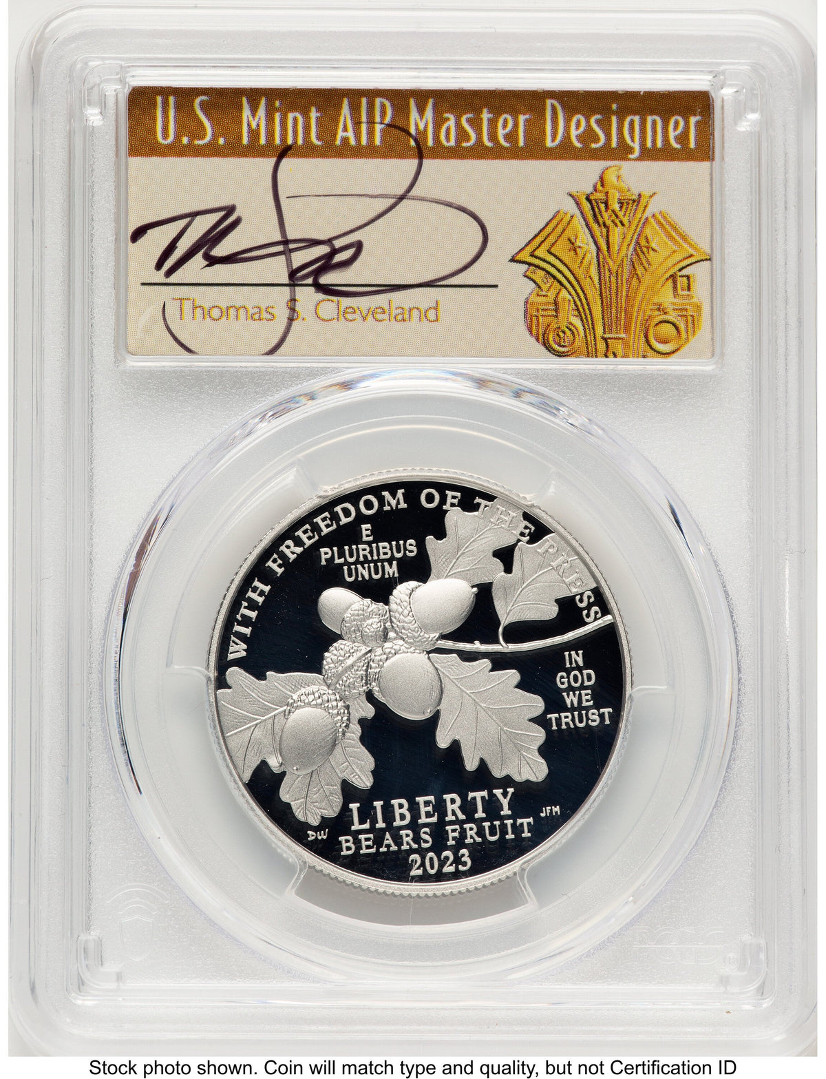 2023-W Proof Platinum Eagle 1 oz FDI Thomas Cleveland Art Deco Washington PCGS PR70