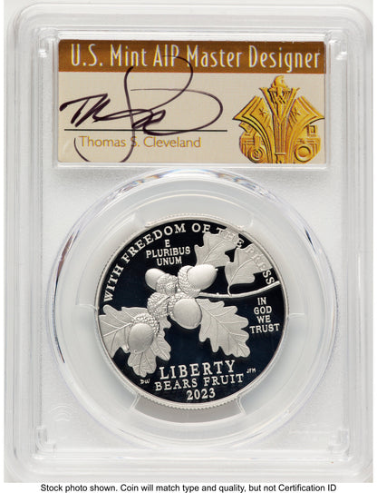 2023-W Proof Platinum Eagle 1 oz FDI Thomas Cleveland Art Deco Washington PCGS PR70