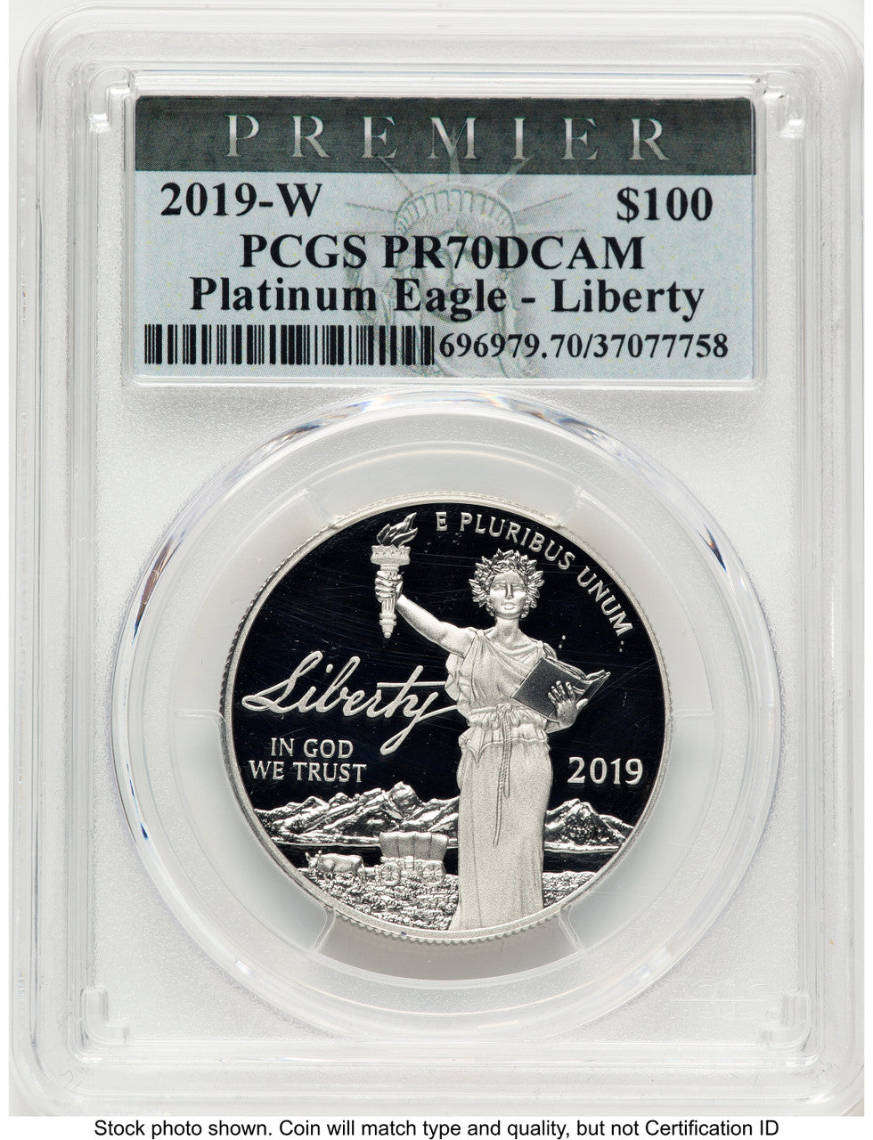 2019-W Proof Platinum Eagle 1 oz Premier Label PCGS PR70