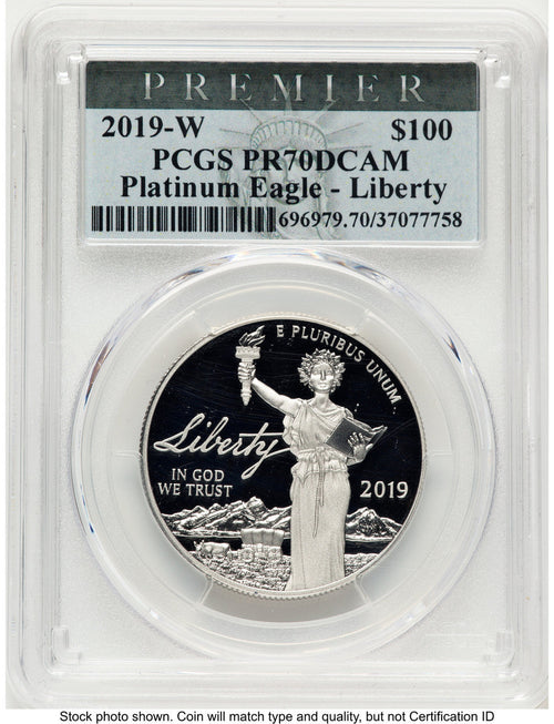 2019-W Proof Platinum Eagle 1 oz Premier Label PCGS PR70