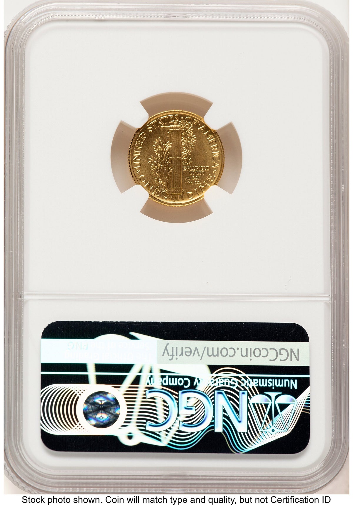 2016-W 10C Mercury Dime 100th Anniversary Gold Centennial Brown Label NGC MS70