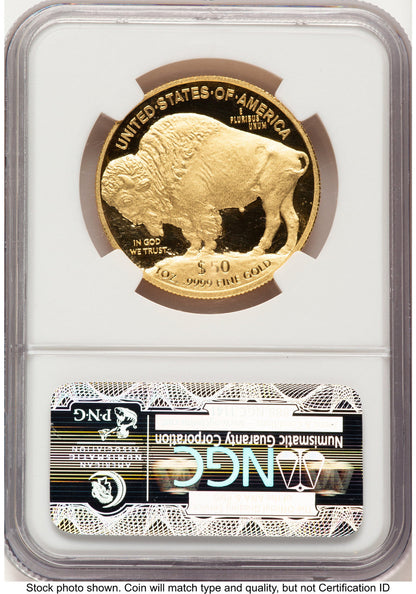 2009-W Proof Gold Buffalo 1 oz ER Blue NGC PF70