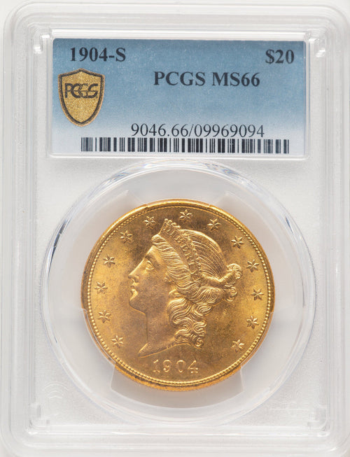 1904-S $20 Liberty Double Eagle PCGS MS66