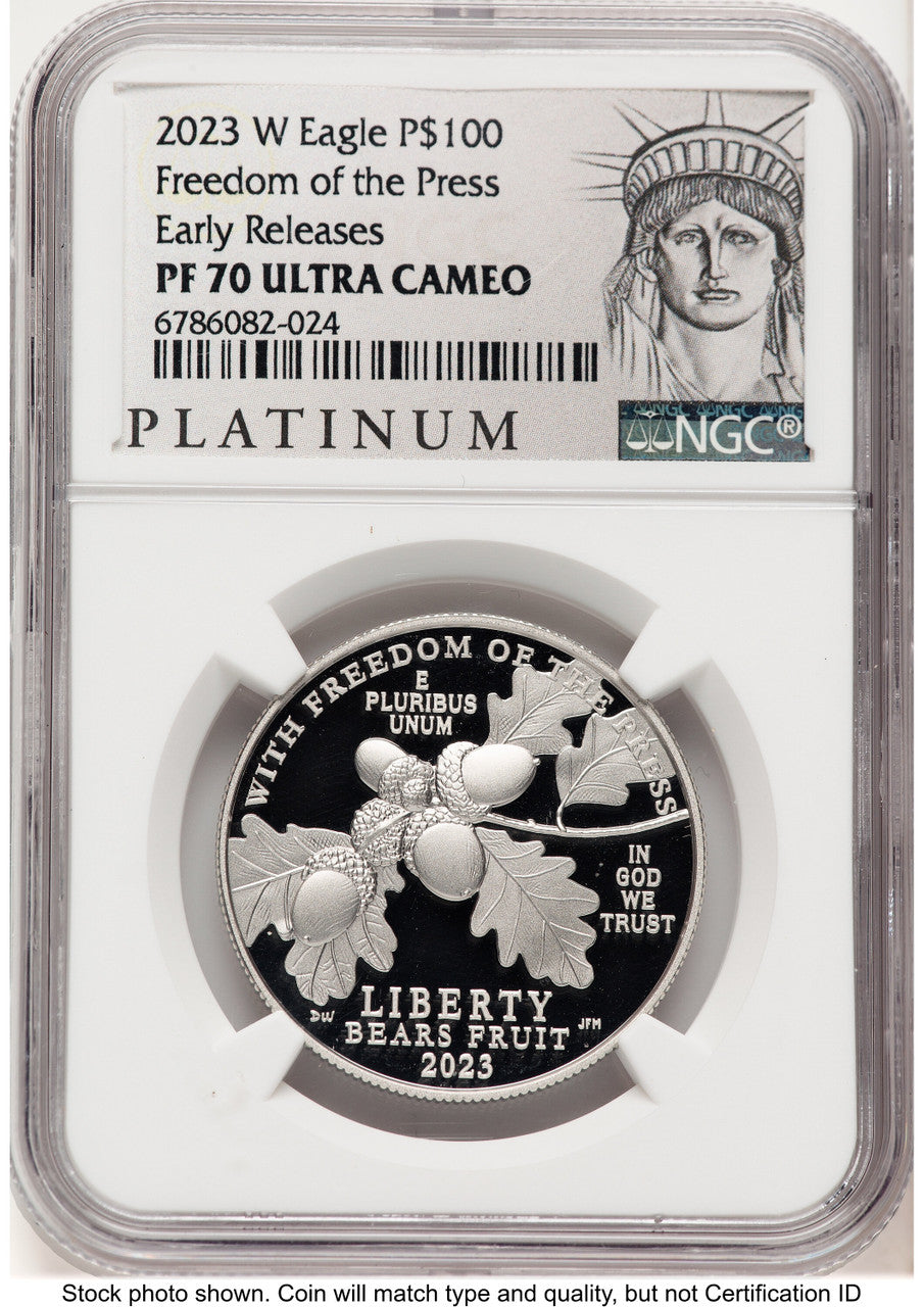 2023-W Proof Platinum Eagle 1 oz ER American Liberty Series Label NGC PF70