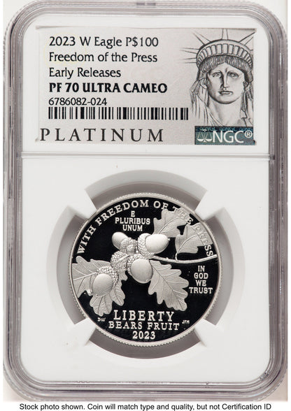 2023-W Proof Platinum Eagle 1 oz ER American Liberty Series Label NGC PF70