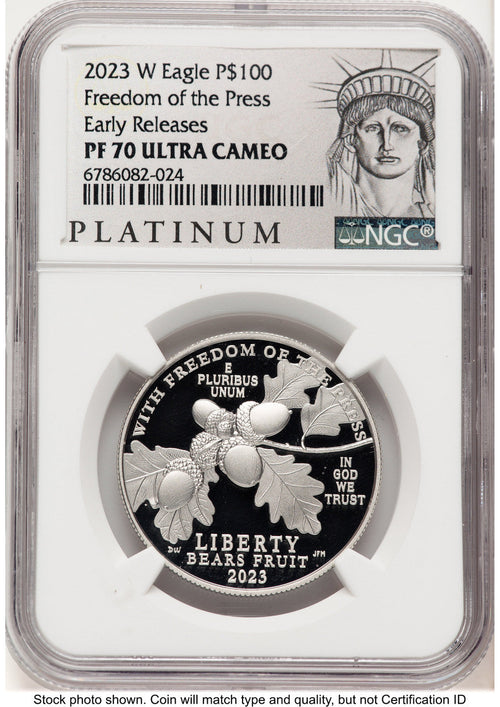 2023-W Proof Platinum Eagle 1 oz ER American Liberty Series Label NGC PF70