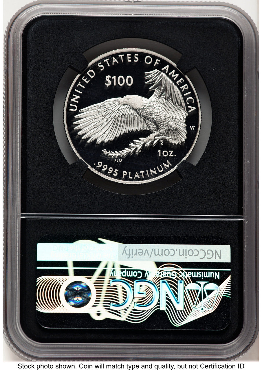 2023-W Proof Platinum Eagle 1 oz Anna Cabral Prestige Treasurer Series NGC PF70