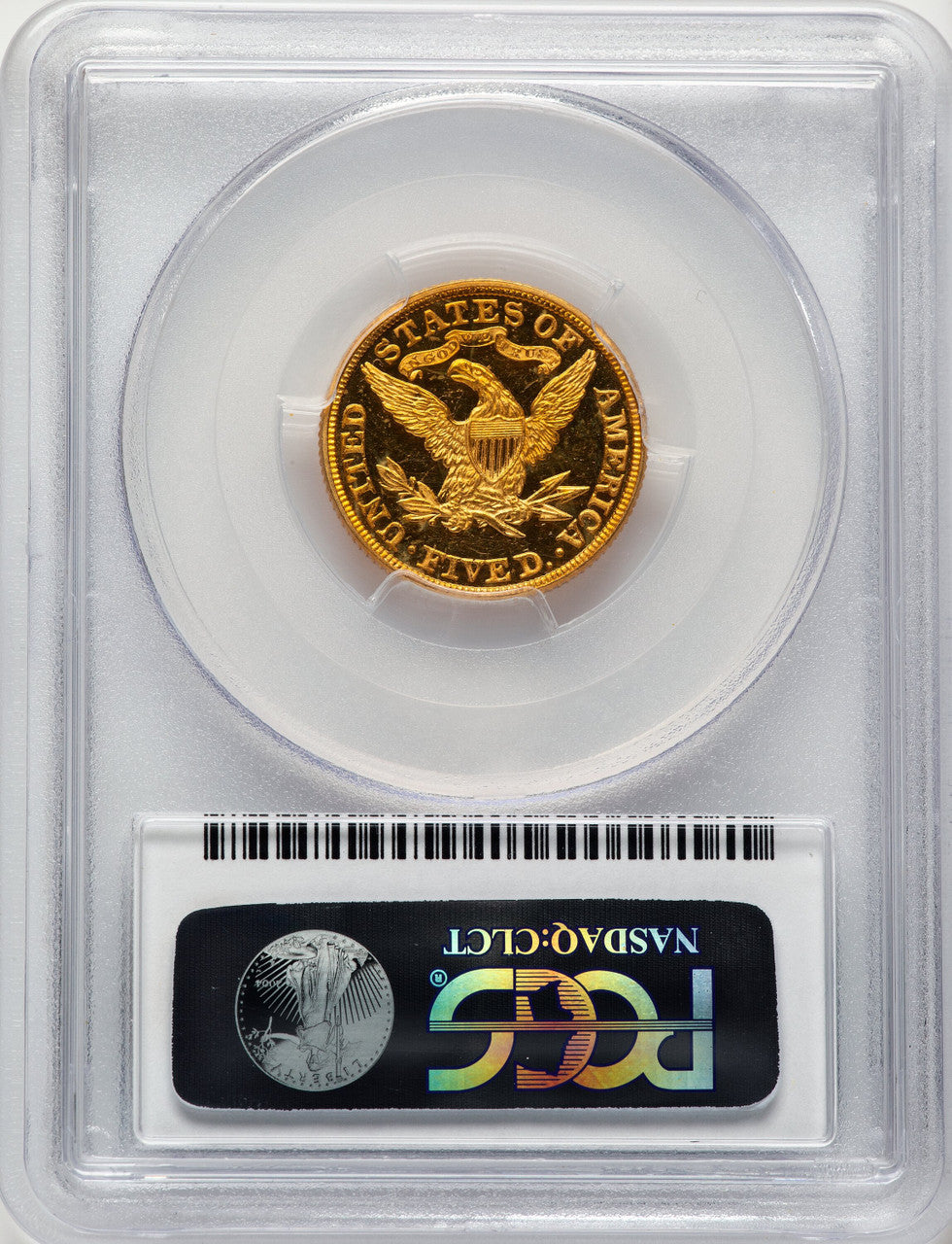 1896 $5 CAC Blue Label Proof Liberty Half Eagle PCGS PR64+