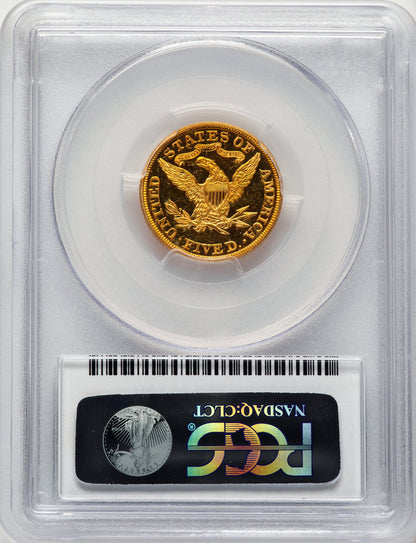 1896 $5 CAC Blue Label Proof Liberty Half Eagle PCGS PR64+