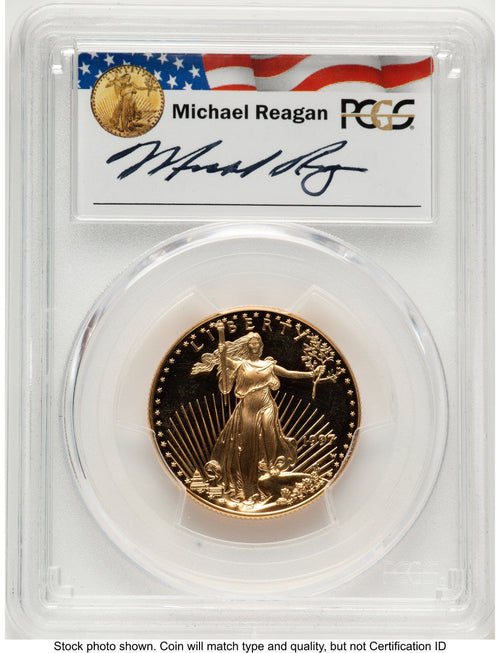 1997-W Proof Gold Eagle 1/2 oz Reagan Legacy Series Michael Reagan PCGS PR70