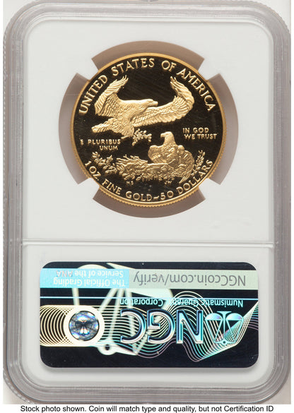 1993-W Proof Gold Eagle 1 oz Saint Gaudens Label NGC PF70