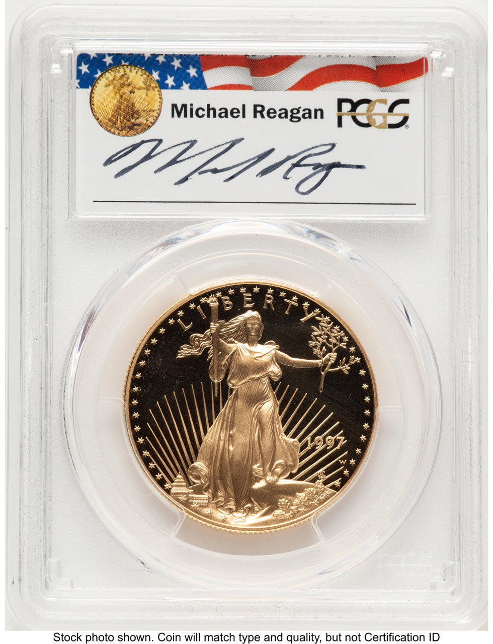 1997-W Proof Gold Eagle 1 oz Reagan Legacy Series Michael Reagan PCGS PR70