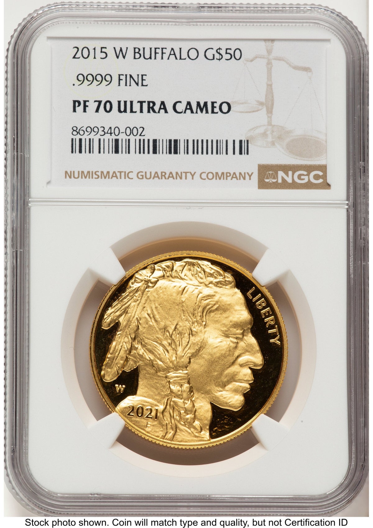 2015-W Proof Gold Buffalo 1 oz Brown Label NGC PF70