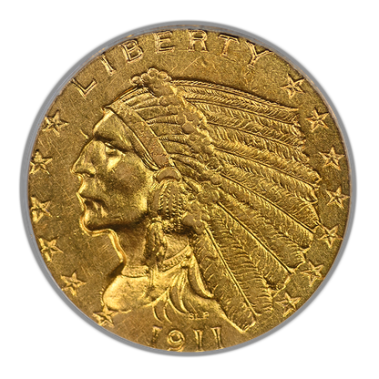 1911-D Indian Head Gold Quarter Eagle $2.50 PCGS AU50 CAC - Strong D