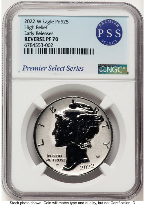 2022-W Palladium Eagle 1 oz REV ER Premier Select Series NGC PF70