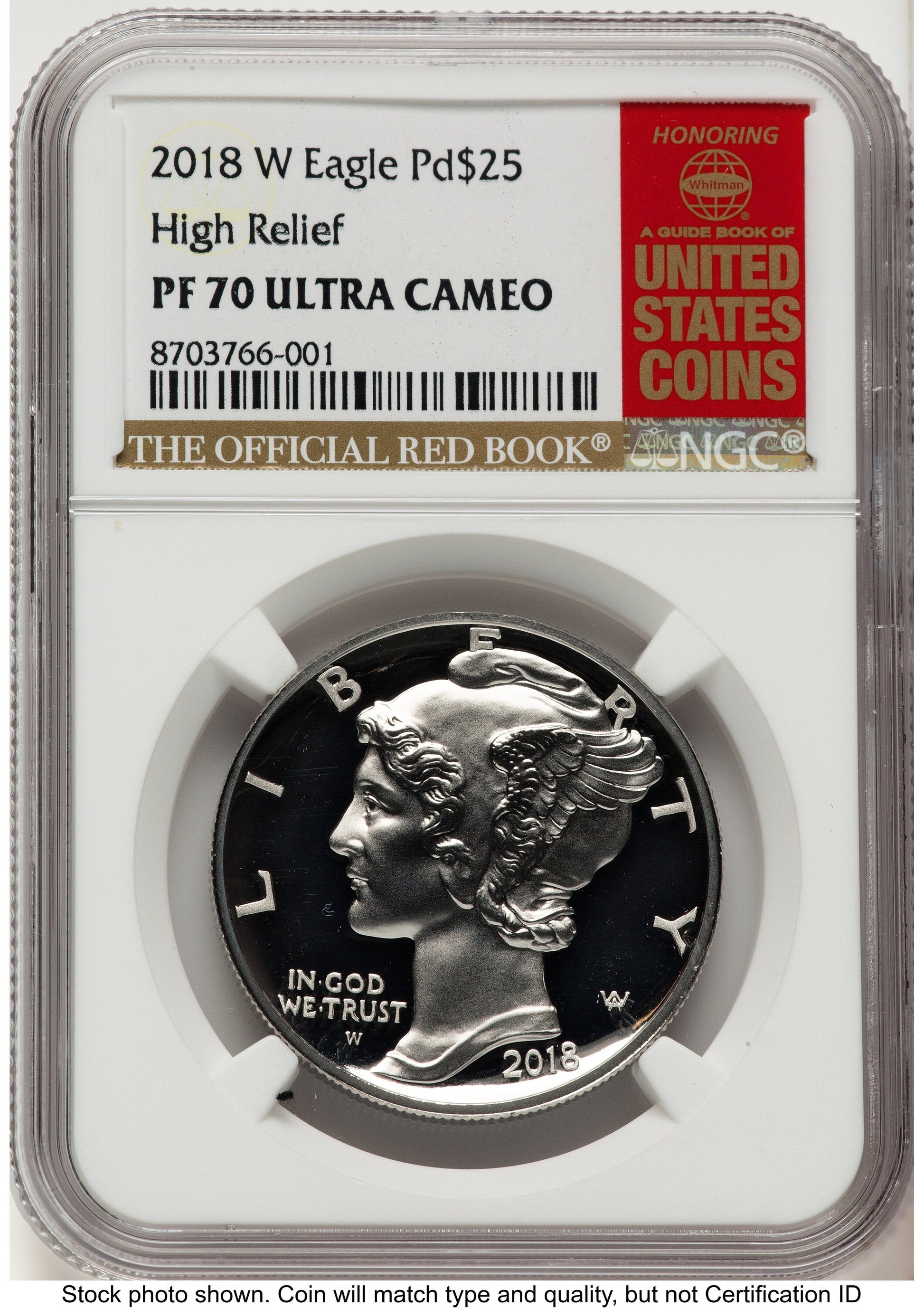 2018-W Palladium Eagle 1 oz Red Book NGC PF70