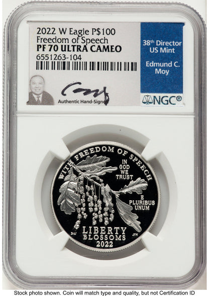 2022-W Proof Platinum Eagle 1 oz NGC PF70 Ed Moy