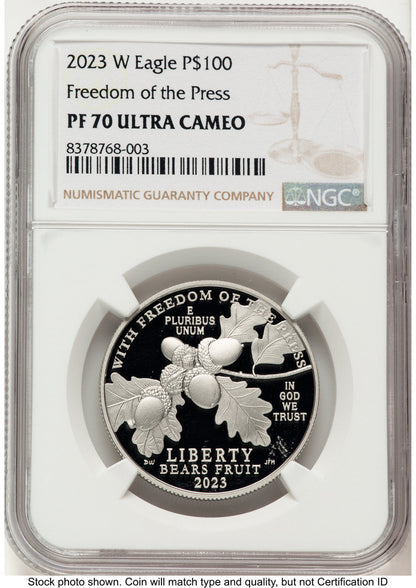 2023-W Proof Platinum Eagle 1 oz Brown Label NGC PF70