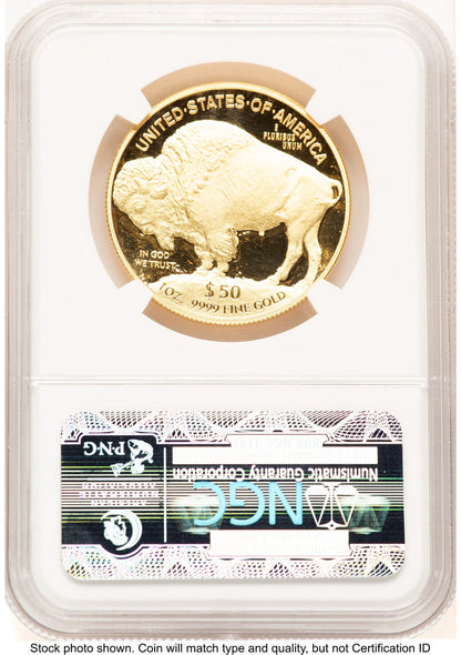 2014-W Proof Gold Buffalo 1 oz ER Blue NGC PF70