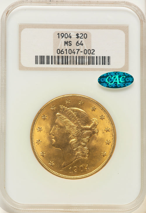 1904 $20 Liberty CAC Liberty Double Eagle NGC MS64