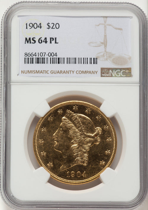 1904 $20 PL Liberty Double Eagle NGC MS64