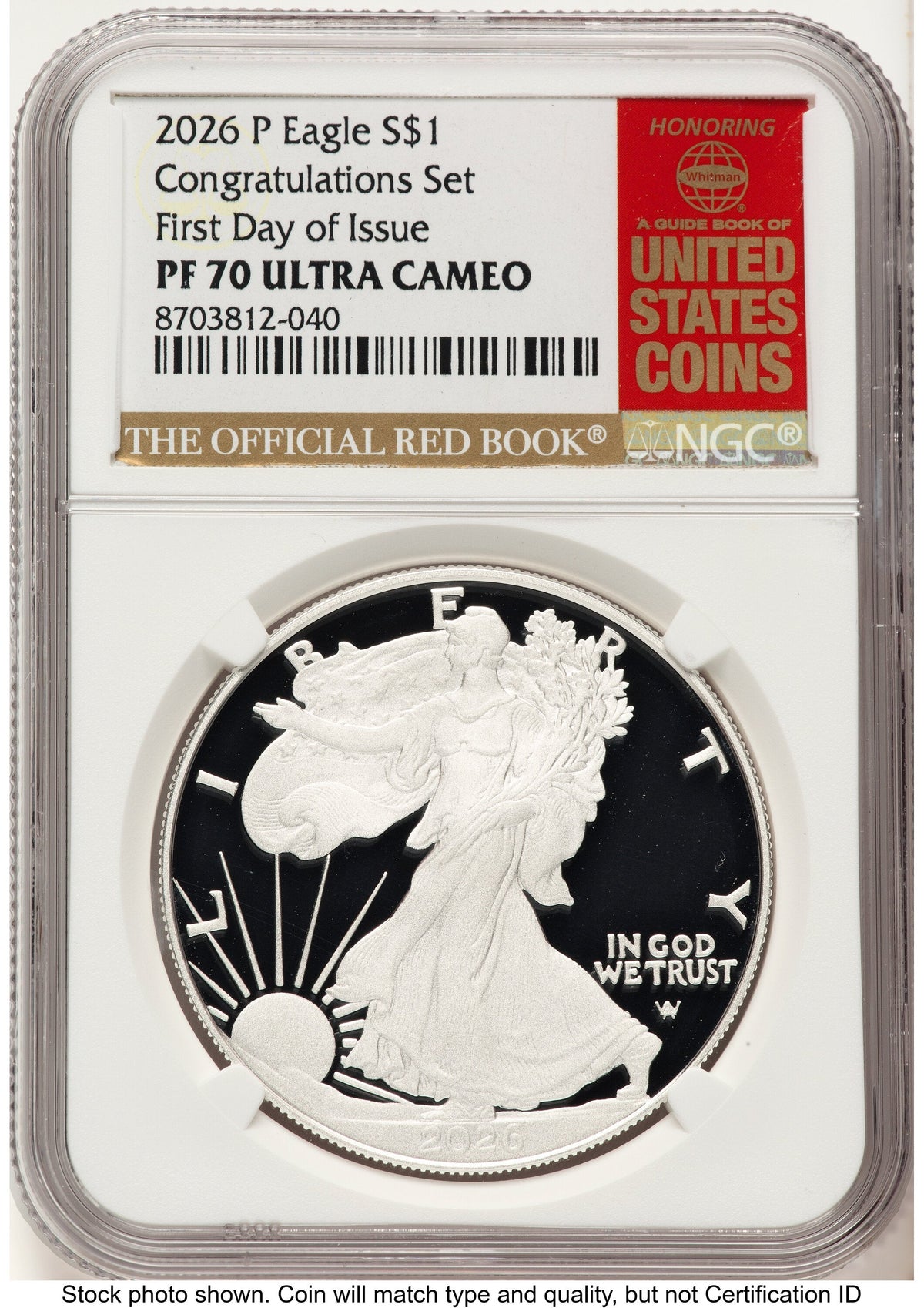 2026-P Proof Silver Eagle Congratulations Set 1 oz FDI Red Book NGC PF70
