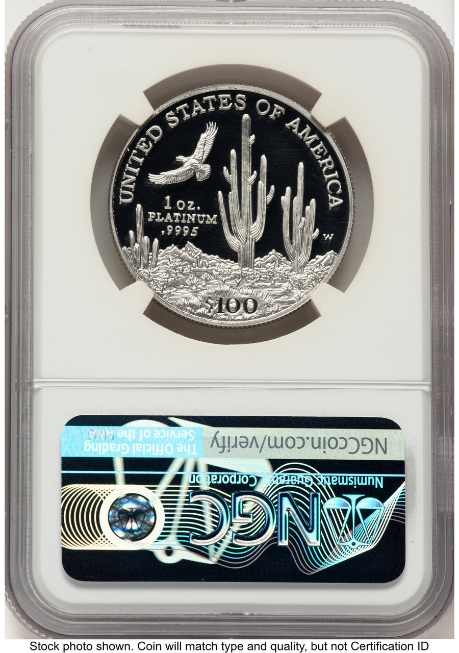 2001-W Proof Platinum Eagle 1 oz Mike Castle NGC PF70