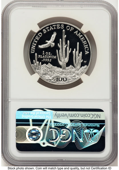 2001-W Proof Platinum Eagle 1 oz Mike Castle NGC PF70