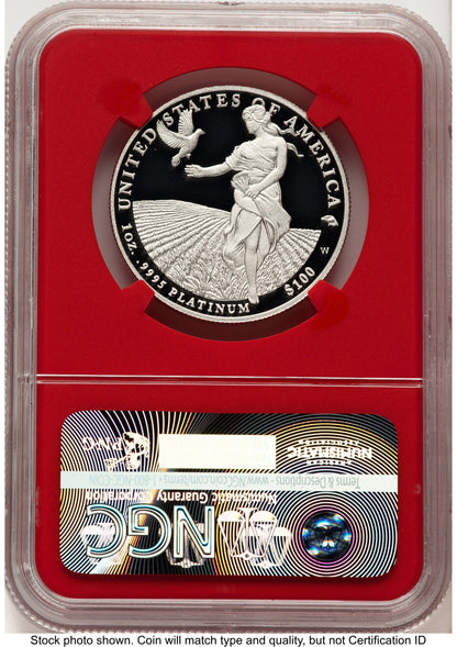 2011-W Proof Platinum Eagle 1 oz Mike Castle Red Core NGC PF70