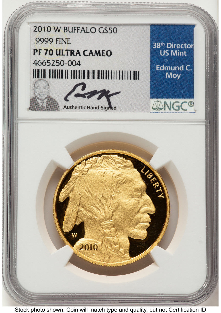 2010-W Proof Gold Buffalo 1 oz NGC PF70 Ed Moy