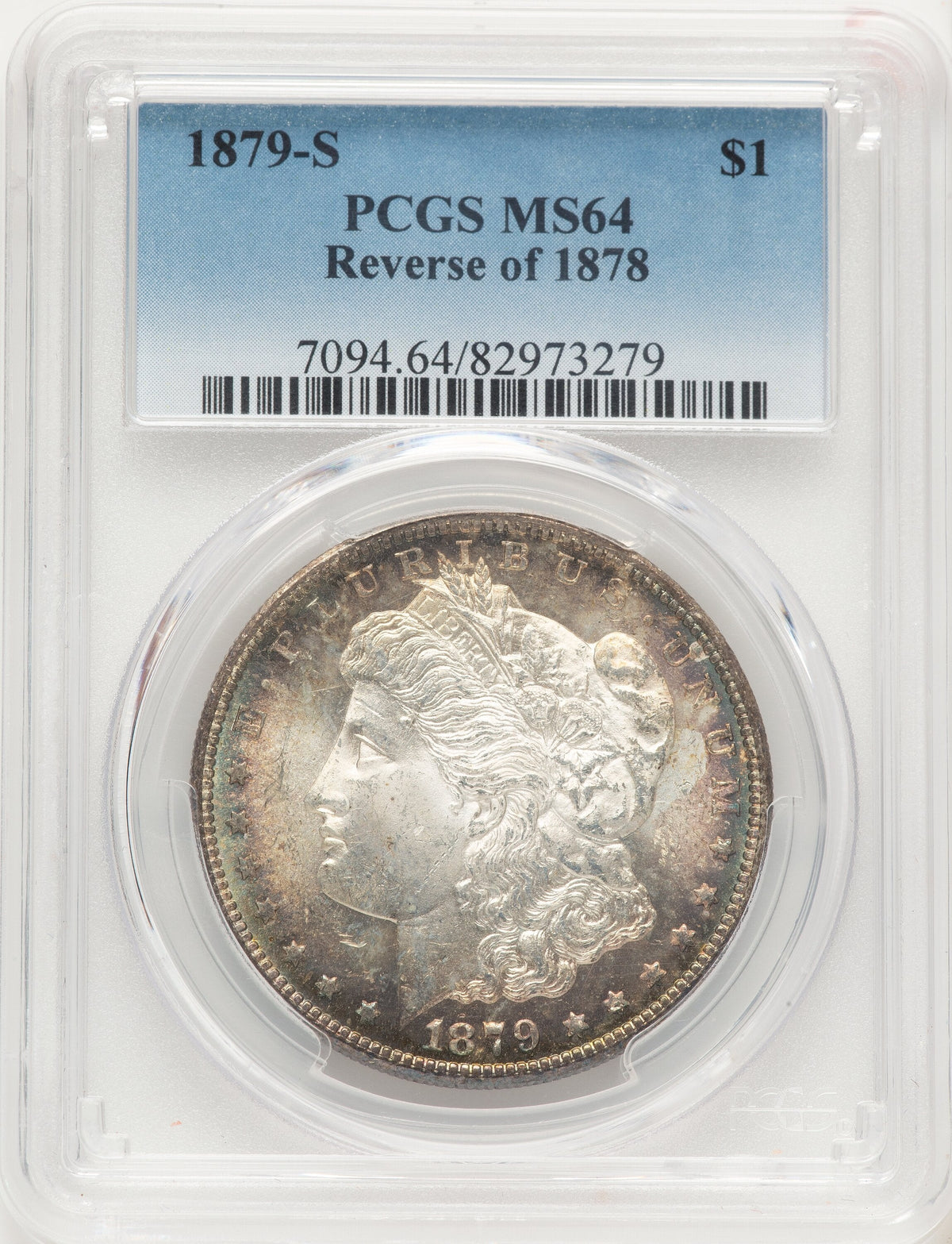 1879-S Reverse of 1878 Morgan Dollar PCGS MS64