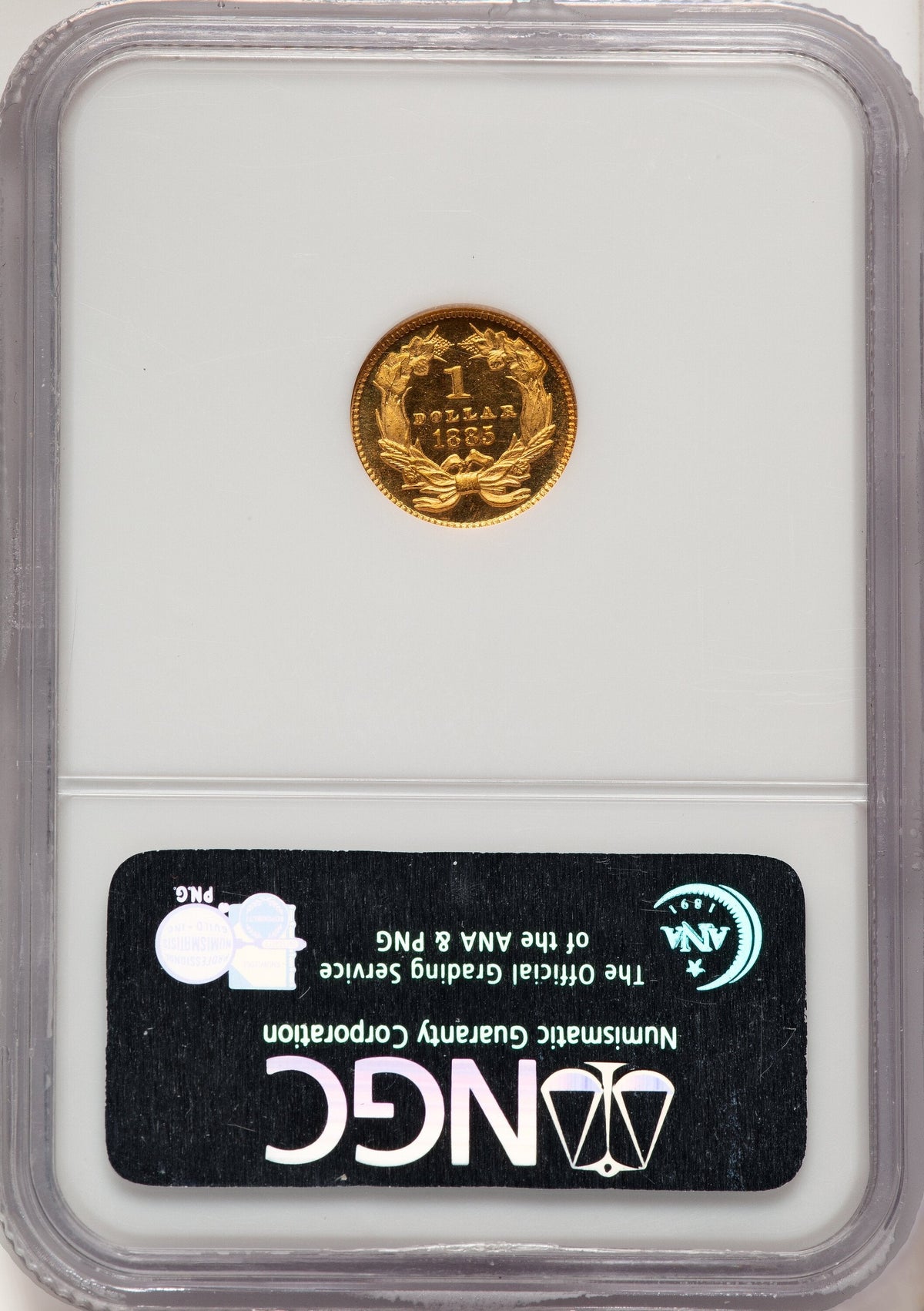 1885 G$1 CA Proof Gold Dollar NGC PR66