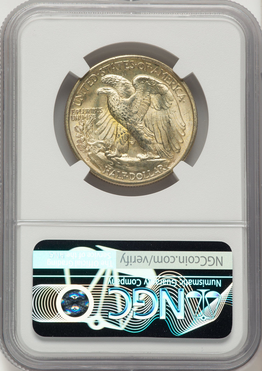 1939-D 50C Walking Liberty Half Dollar NGC MS67