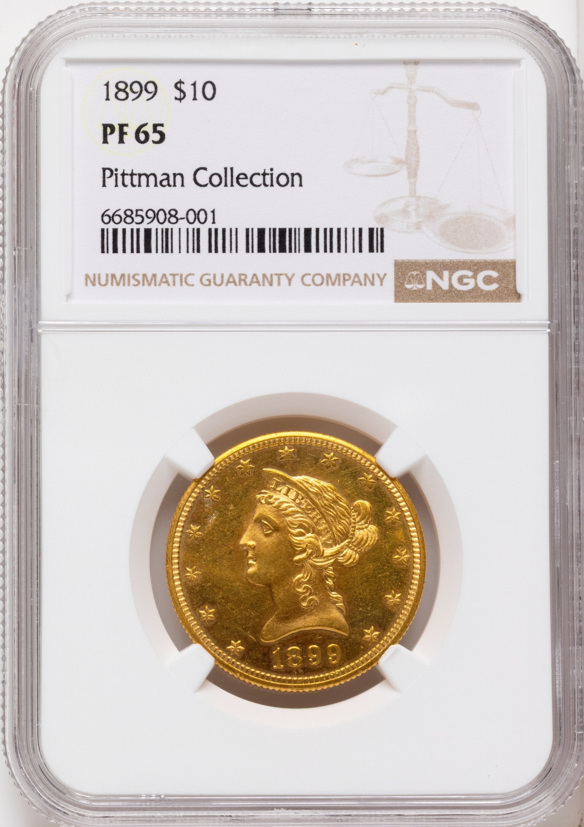 1899 $10 Proof Liberty Eagle NGC PR65