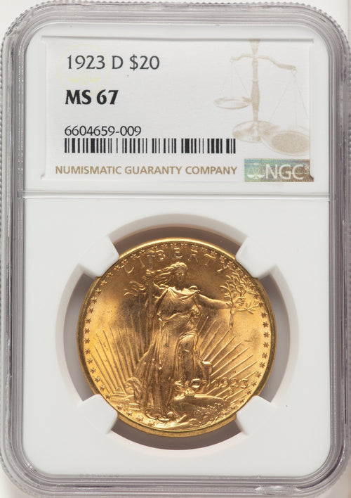 1923-D $20 Saint-Gaudens Double Eagle NGC MS67