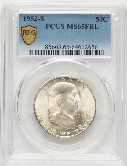 1952-S 50C FL Franklin Half Dollar PCGS MS65