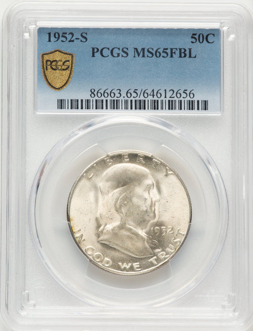 1952-S 50C FL Franklin Half Dollar PCGS MS65