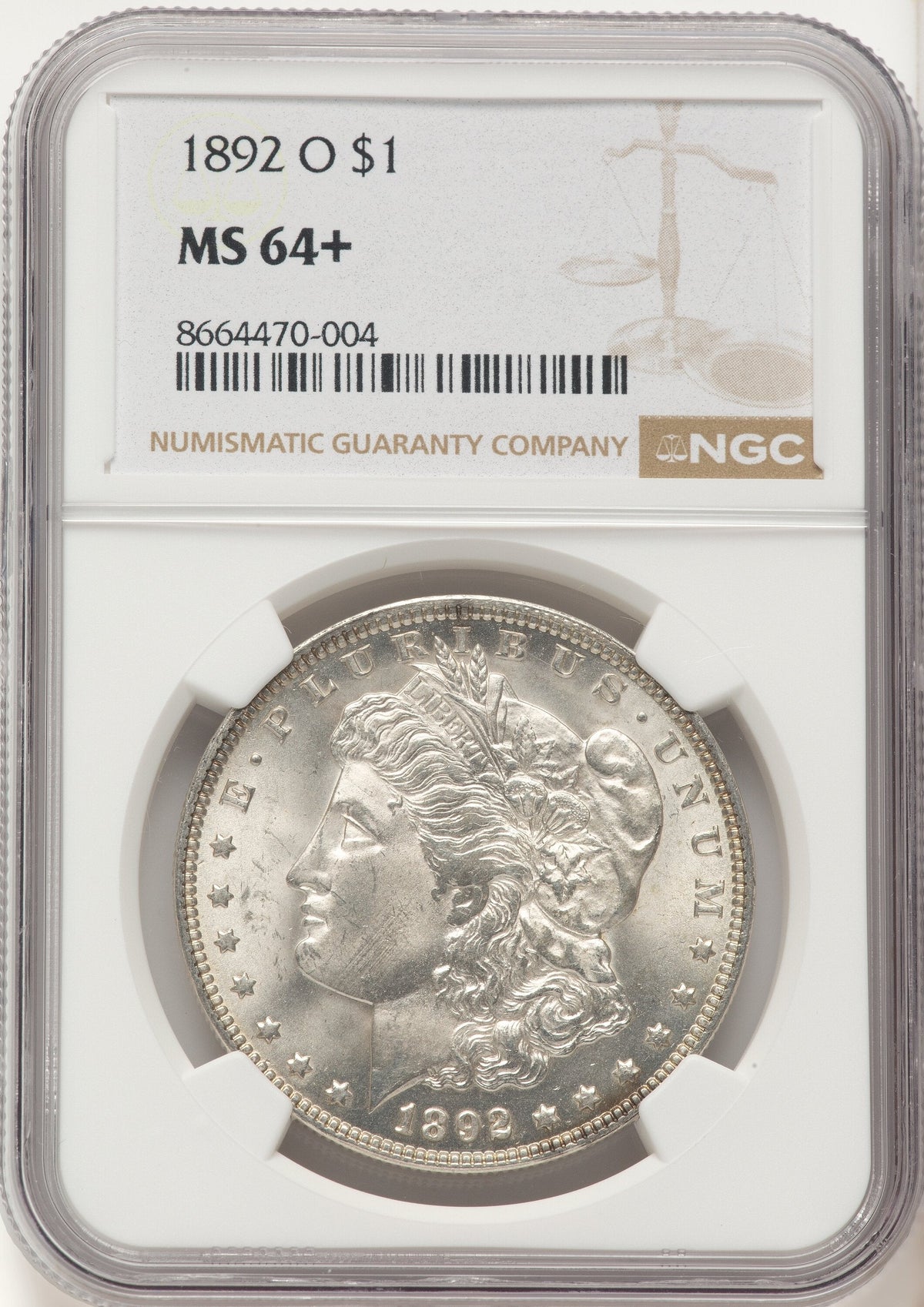 1892-O Morgan Dollar NGC MS64+