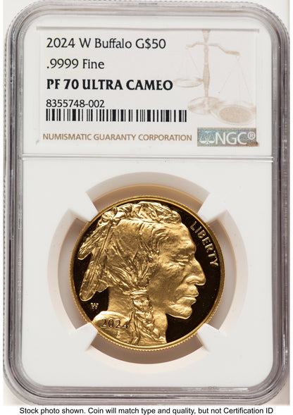 2024-W Proof Gold Buffalo 1 oz Brown Label NGC PF70