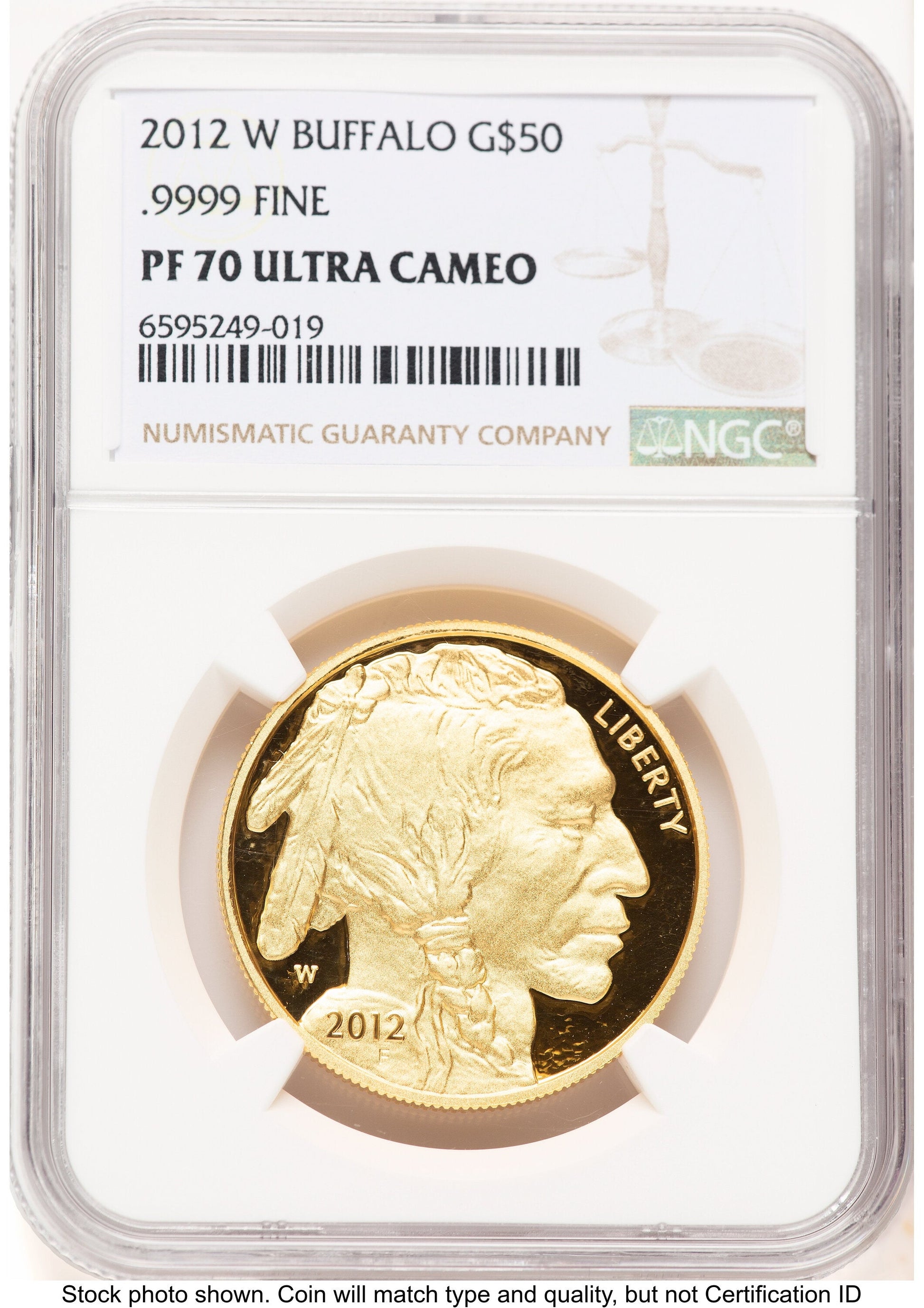 2012-W Proof Gold Buffalo 1 oz Brown Label NGC PF70
