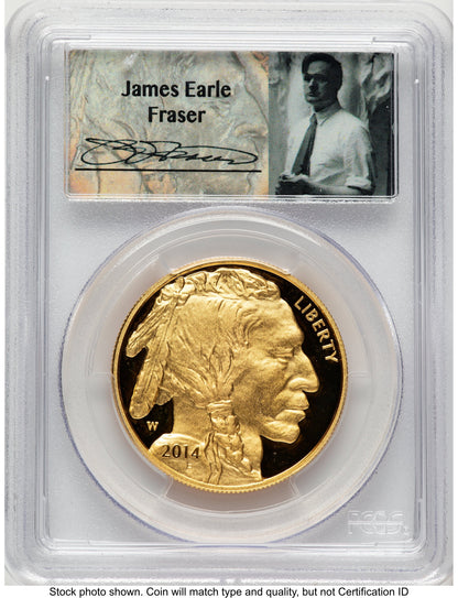2014-W Proof Gold Buffalo 1 oz FS James Earle Fraser PCGS PR70