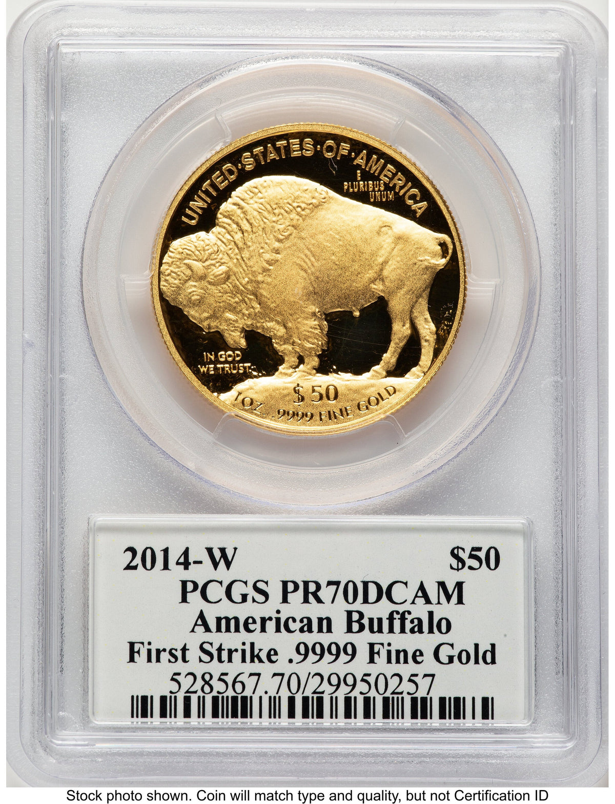 2014-W Proof Gold Buffalo 1 oz FS James Earle Fraser PCGS PR70