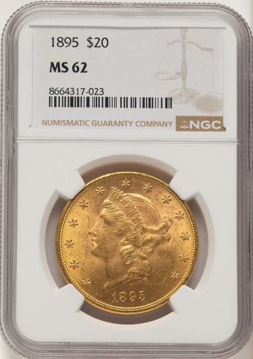 1895 $20 Liberty Double Eagle NGC MS62